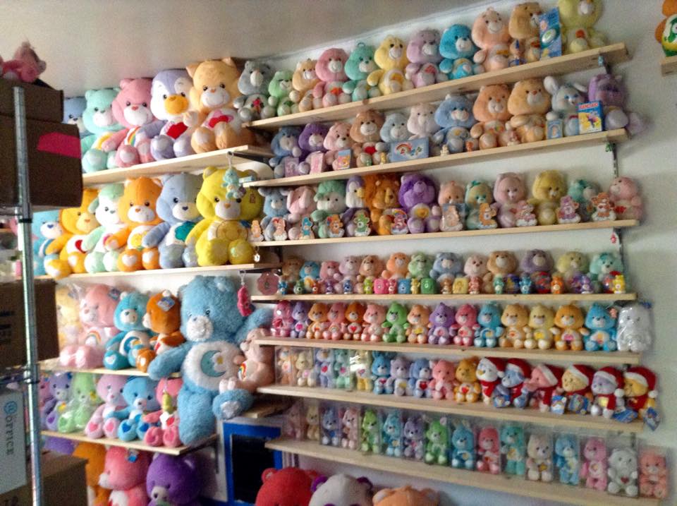 One section of wall in room of Care Bears